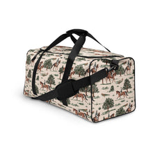 On the Hunt Watercolor Equestrian Print Duffle Bag