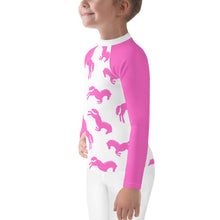 Pink Ponies Kids Equestrian Print Rash Guard