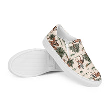 On the Hunt Equestrian Print Canvas Slip On Shoes